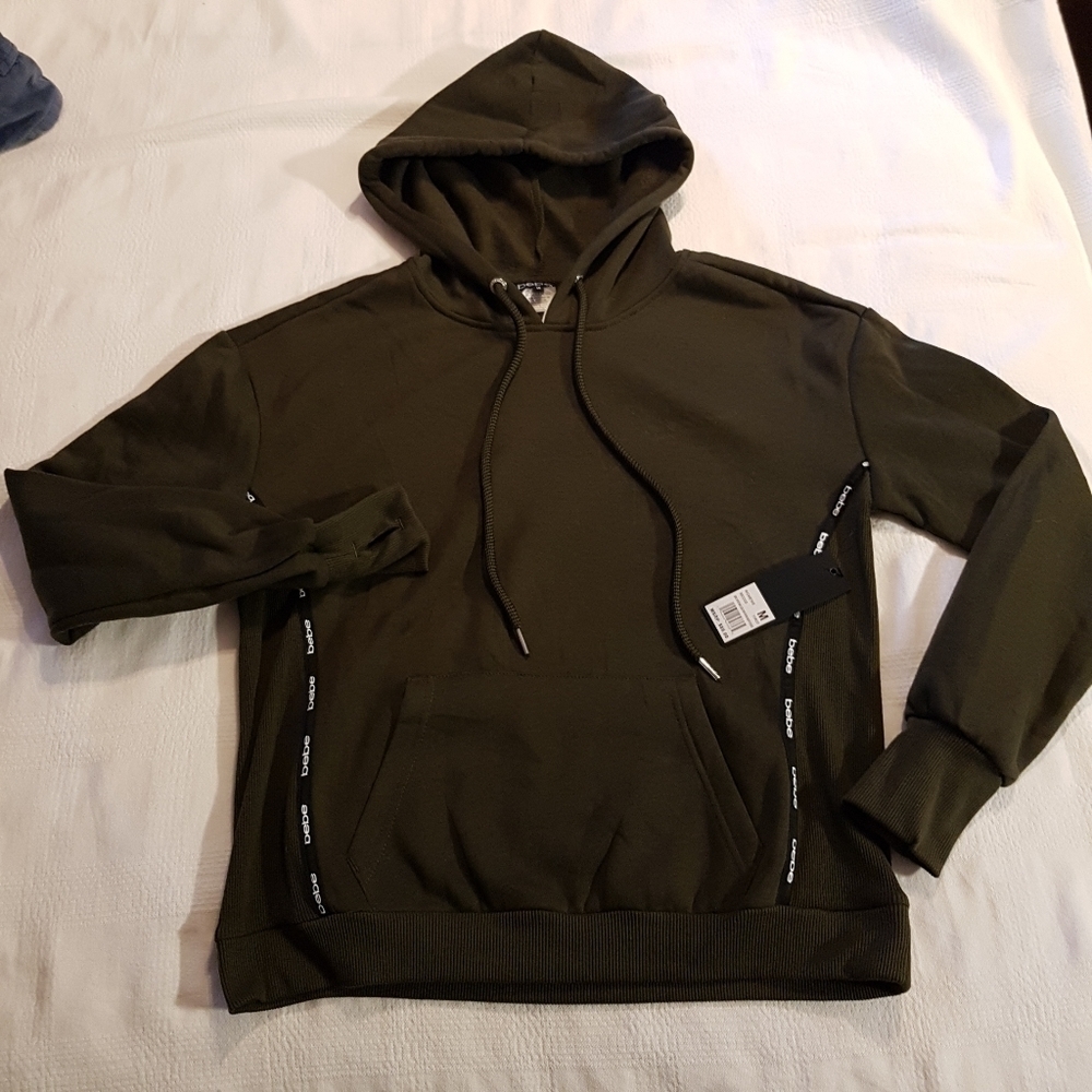 Bebe Sport women's size Medium dark forest green Hoodie, New